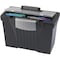 Storex Portable File Box w/Organizer, Ltr/Lgl, Black STX61510U01C - alternate 2
